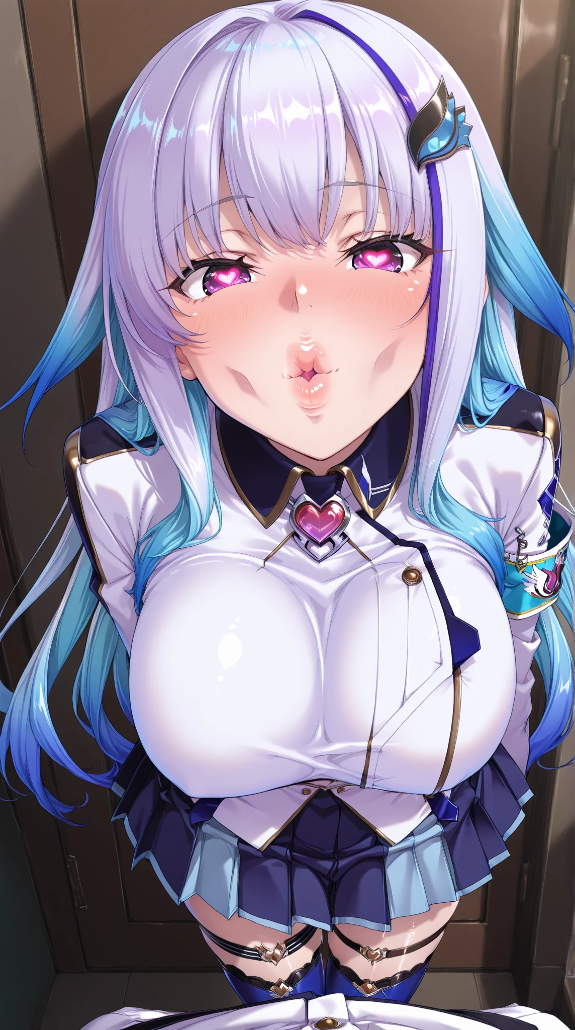 Masterpiece,Highest quality,8k,Ultra-high resolution,appropriate margins,((Depict the whole body)),BREAK,(1 person),(The most beautiful mature women),Slim body,(The richest big breasts),Big Boobs,Deep cleavage,Moisturized Skin,Fair skin,BREAK,(Black Hair),mascara,Red eyeliner,Light pink lip,Thin teak,Thin eyebrows,BREAK,Light purple eyes,BREAK,Bright expression,Open your mouth a little,BREAK,Long Hair,BREAK,(Tight-fitting suits),BREAK,Eye contact,Standing posture,Posing
