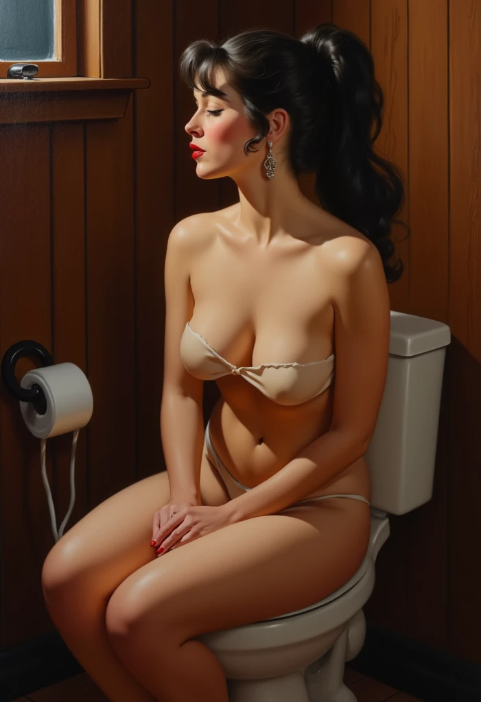 Natalie Portman masturbates in bathroom