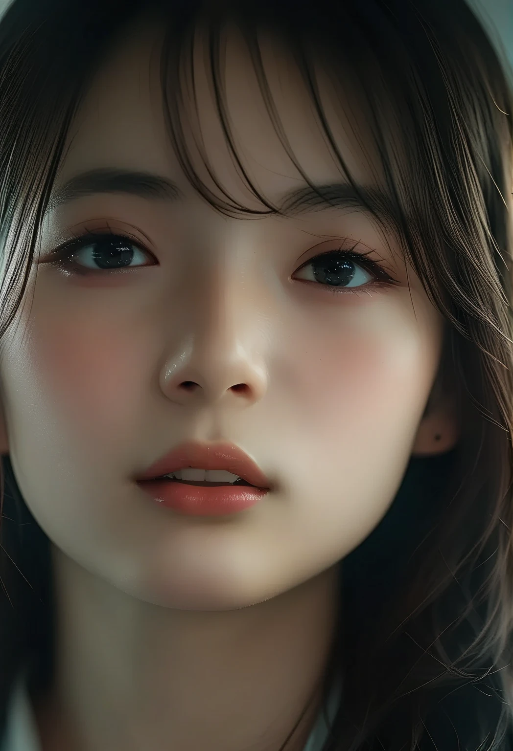 (Best quality, 8k, 32k, Masterpiece, UHD,:1.2), Japanese woman, camisole , ultra-detailed face, detailed eyes, highly detailed lips ,dark brown hair, slender figure, upper body, natural lighting