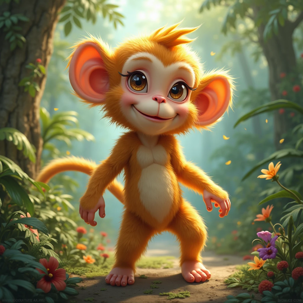 Create a monkey mixed with a pig