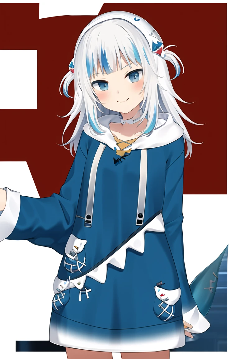 best quality, intricate details,, best quality, intricate details,
1girl, white hair, blue eyes, sharp eyes,messy hair, blue highlights, sharp teeth,multicolored_hair,long hair,
virtual_youtuber, gawr_gura, <lora:gawrGuraHololive_v3:0.8> gawr gura,
shark teeth design, bare legs, shark girl, shark print, shark hair ornament,
flowing water, space background, black background, nebula
<lora:neonbeatArtstyleLora_v10:0.8> neonbeat, veibae, <lora:thickerLinesAnimeStyle_loraVersion:0.4>