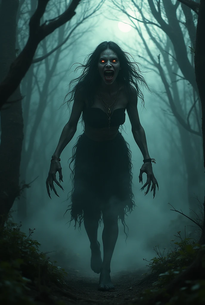 ((Best Quality)), ((masterpiece)), (detailed), 1 monster, humanoid, female, creepy