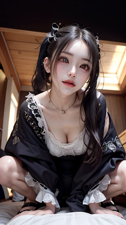 masterpiece,best quality,official art,extremely detailed CG unity 8k wallpaper,
1girl cute 8 year, upper body, pov,tongfu, under wear, big breast