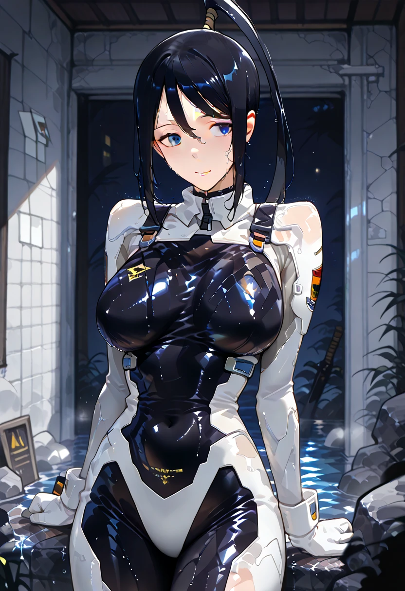 Short black hair、Cangyan、Android girl in butler uniform、Ample breasts、Expressionless、Made in a factory somewhere