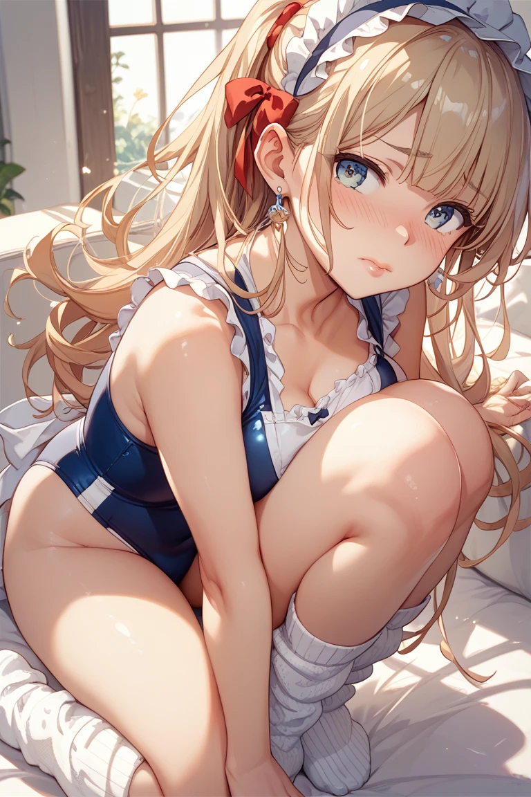(masterpiece, Highest quality:1.2), One girl, alone, Casual wear, Private Server, Long Hair, Long twin tails, Both sides up, Sweat, hot, Hot body, Heavy breathing, hot視線, 白い生地の布はSweatで濡れて透けている,
enormous breasts, (((Very large and saggy breasts))), 服や下着のFrom above判るほど硬く尖って勃起した乳首と濡れて開いた膣の穴, (((The underwear is a blue and white striped bikini that looks like a micro bikini., Absolutely no shorts on or no shorts at all, I don't wear pants or hot pants.))), (((She spreads her legs wide open to reveal her wet vaginal opening and labia majora, boldly spreading them wide with the fingers of both hands., When I rub the clitoris and open the vaginal hole with my fingers, love juice and cream spurt out.))), A mouth showing white front teeth and a mouth laughing out loud, How to talk to someone, In the room, Nana's Bedroom,
A secret room specially prepared for sexual satisfaction within the station building, The shelves with doors are々There are a variety of adult goods on display, including dildos and aphrodisiac lotions.,
(((服や下着のFrom above判る勃起した乳首))), The underwear is a micro bikini design, which is a bra with little fabric, and is worn as blue and white striped bikini pattern underwear., (((Striped bikini panties are either off or not worn))),She is wearing a pleated white miniskirt, Open shirt, Her clothes are only open from her lower breasts to her cleavage..
Heavy breathingで擦り寄ってくる, A tissue box and a pile of condoms are on a nearby desk.,
From the back, From above,
Spread your legs wide and lift them up, She lifts her skirt with one hand to show her underwear, blushes, and looks at the viewers with a dazed look., The viewer inserts a long, thick monster cock into her vaginal opening., Two viewers make her do an iramatio with their monster cocks and rub them on her breasts and bukkake,
She couldn't resist and straddled one of the viewers' monster cocks, inserted it into her vagina, and brought it all the way to her cervix., The viewer tracked her menstrual cycle and asked her when she was ovulating., When she nodded shyly, he grabbed both of her legs and spread them wide, and in a mating press style, he thrust his long, thick monster cock deep into her vagina, thrusting violently and ejaculating a huge amount of semen into her cervix.,
break indoors, break anal sex, monster cock anal sex, break (masterpiece:1.2), Highest quality, High resolution, unity 8k wallpaper, (figure:0.9), (Beautiful attention to detail:1.6), Highly detailed face, Perfect lighting, Highly detailed CG, (Perfect hands, Perfect Anatomy),