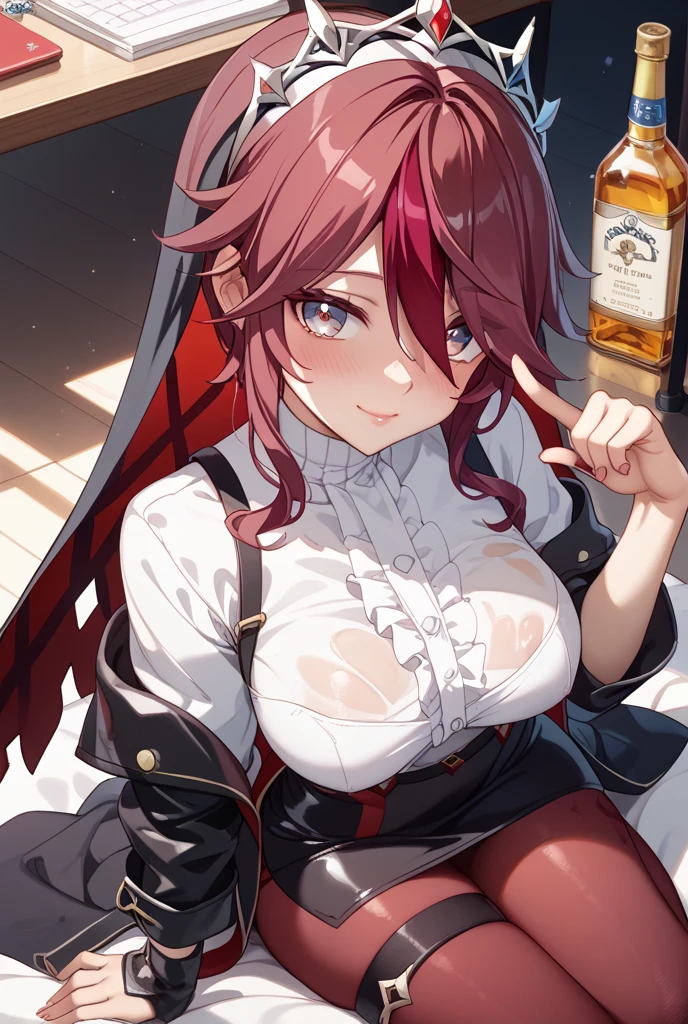 {{{{masterpiece, realistic, extremely detailed, intricate details, sharp focus, 8K, highres, depth of field, absurdres, high quality facial shadowing, dynamic shadowing, cinematic lighting, perfect lighting}}}}, best quality, asian qualities, {facing viewer}, {front view}, {hands behind back}, {solo}, beautiful young girl, {{{extremely detailed girl, perfect anatomy, perfect body, {glowing skin}}}}, {{{beautiful-detailed vibrant ruby red angle halo}}}, {{{beautiful-detailed luscious hip-length vibrant dark brown to ruby red hair}}}, {{{luscious multi-layered hair}}}, {beautiful-detailed facial structure}, {detailed beautiful face}, {detailed face:1.33}, {{cute face}}, {{sexy face}}, {{beautiful-detailed eyes}}, big eyes, {{{{detailed glowing ruby red eyes}}}}, {{{{high-detailed sharp clear unclouded vibrant white eye pupils}}}}, {{{{vibrant eye colors}}}}, {{detailed small boobs}}, {{breast apart}}, {{slim arms}}, {{{{beautiful-detailed fingers}}}}, {{slim waist}}, {{slim legs}}, {detailed facial expressions}, {{visible blushing}}, {{tsundere}}, {{flustered expression}} {{slightly opened mouth}}, fashion, dating outfit, {{{beautiful-detailed dark-brown beret}}}, {{vibrant-colored scarf}}, {{{beautiful-detailed blood red scarf}}}, {{{beautiful-detailed brown knitted fleece sweater}}}, {{{{beautiful-detailed white knee-warmer socks}}}}, {{{detailed dark-brown fluffy boots}}}, {{sitting on a bench next to a window on a snowy evening}}, {{{enhanced background}}}, {{moonlight shining through the window on a cold dark night}}