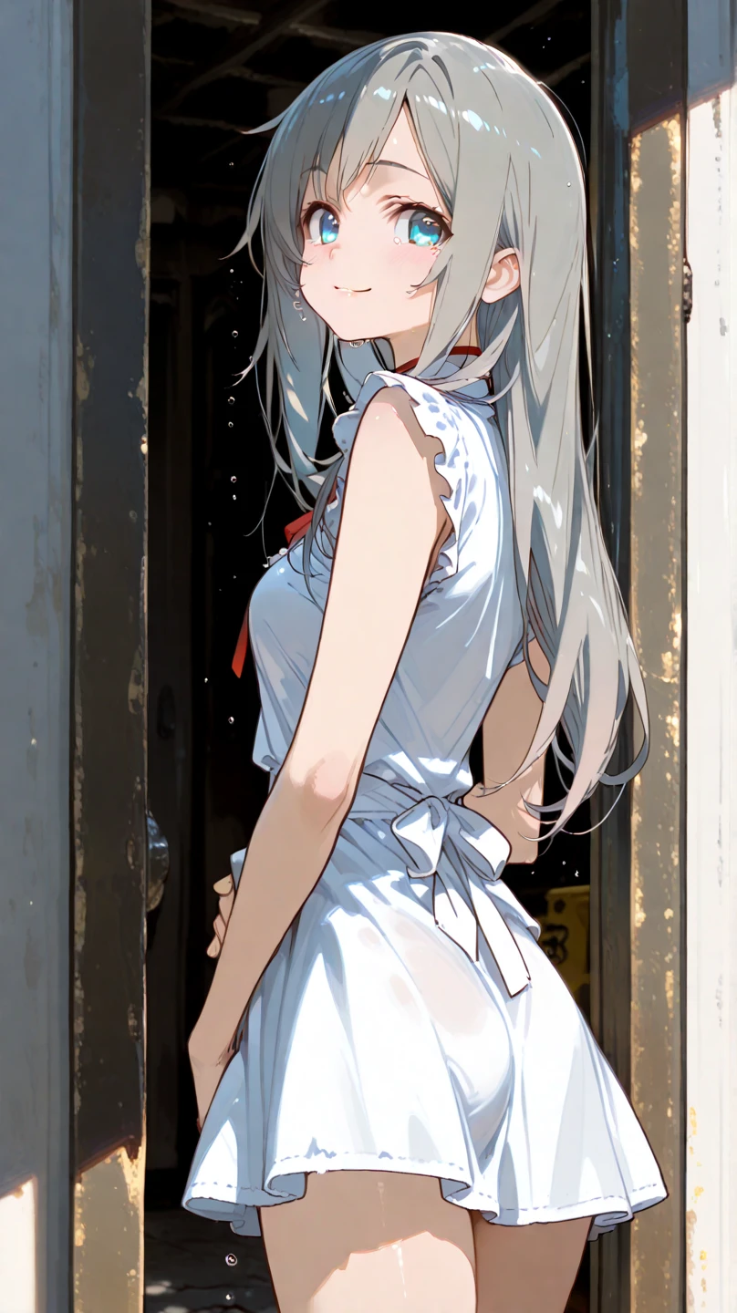 16 K,{{{masutepiece}}}, {{{Best Quality}}}, {{Ultra-detailed}}, {Illustration}, {{extremely delicate and beautiful}},
((1 girl I want )), (((Corners of the forehead+++))), (()), ((Red Eye)), Very smile, Full body, Small breasts, ((Silver long hair)), (with arms up), Armpit focus, ((((Very open stance+++)))),curvy body, ((White nurse)), ((White Nurse Dresswear+++)), ((((())))), (((White garter belt))),Hospital Room