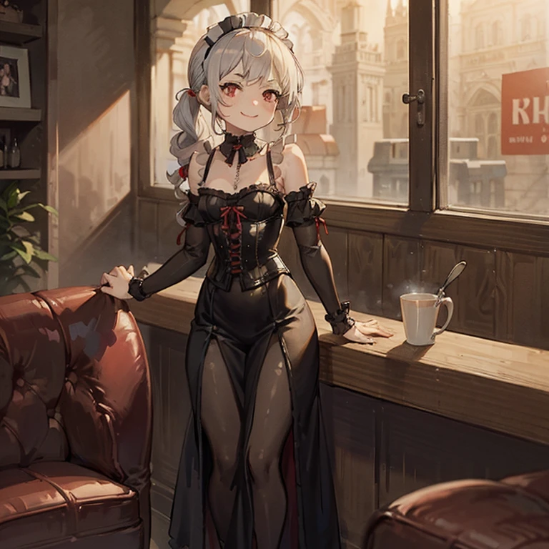 {(masterpiece,best quality, 16K portrait, UHD, extremely detailed the work, detailed beautiful face and eyes and skin and hair)}
BREAK {1 woman,30-yo,(2B of Nier-Automa:1), (lightbrown-lightwhite colored hair:1.4, short cut hair), (medium mouth),(narrow and sharp eyes),(attractive blue-glay eyes:1.4),(left-eye hidden by bangs:1.2),(slender body),(small breasts:1.2),captivating lips}
BREAK {(Nier-Automata-2B costume:1),(cleavage between breasts:1.2),(hairband),(black long-stockings:1.2),(black over-the-knee boots:1.4)}
BREAK,{(Sit on a metal bar stool with a high seat:1.2),(Gravure pose:1.4),(hand on waist)}
BREAK {(profile:1.2),(looking away)}
BREAK {(Part of the stucco wall is brick:1.2),(cast a shadow on the wall:1.2),bullet holes in the wall}