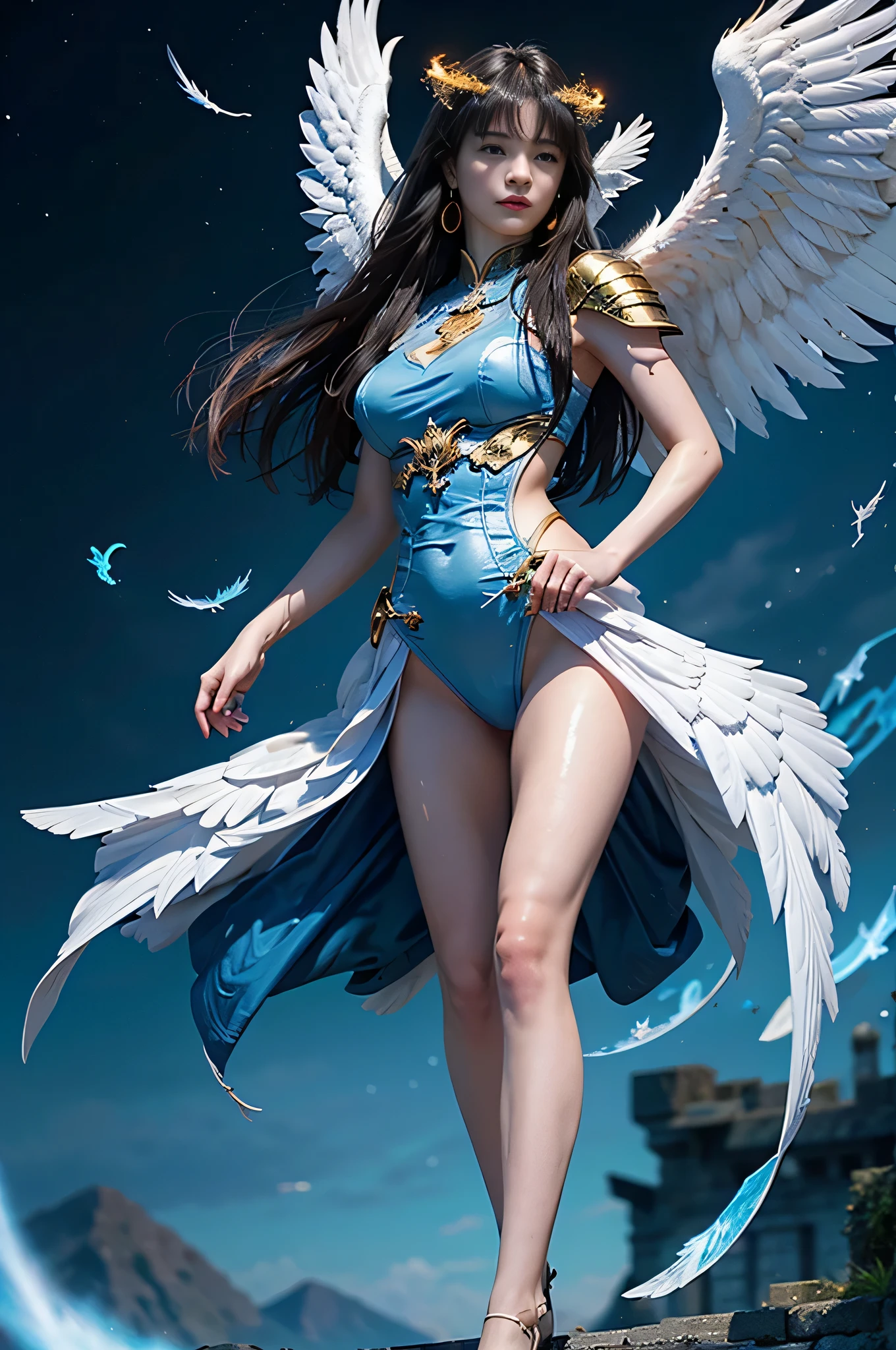 (masterpiece, best quality:1.2), (8k uhd, 16k, 32k, ultra high res), (photorealistic:1.37), (RAW photo), ultimate-realistic, ultimate-realistic details, ultimate-realistic texture, ultimate-intricate details, ultimate-realistic lighting, ultimate-realistic shadow, japanese girl, ultimate-cute face, ultimate-RAW skin, ultimate-realistic eyes, Beautiful Japanese girl with beautiful eyes and lips on upper body, spider body on lower body, bat wings, partly mechanical elements, 16 years old, vivid colors, detailed depiction of girl's hair blowing in the wind, realistic textures on the spider body, mechanical partssurrealistic lighting, eerie atmosphere, dark and mysterious background