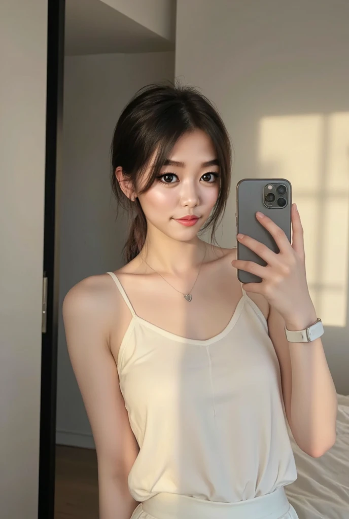 Asian, coreana, pink lips, cabelos loiros, decote bonito, olhos grandes