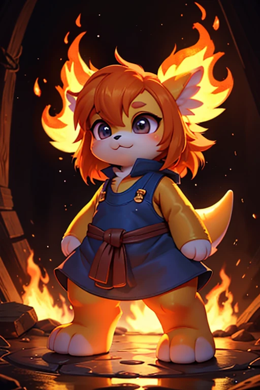 blazblue, furry cat female, big eyes ,gigantic butt ,thighs ,UP hood Coat  , BLUE pupils  , solo , legwear 
