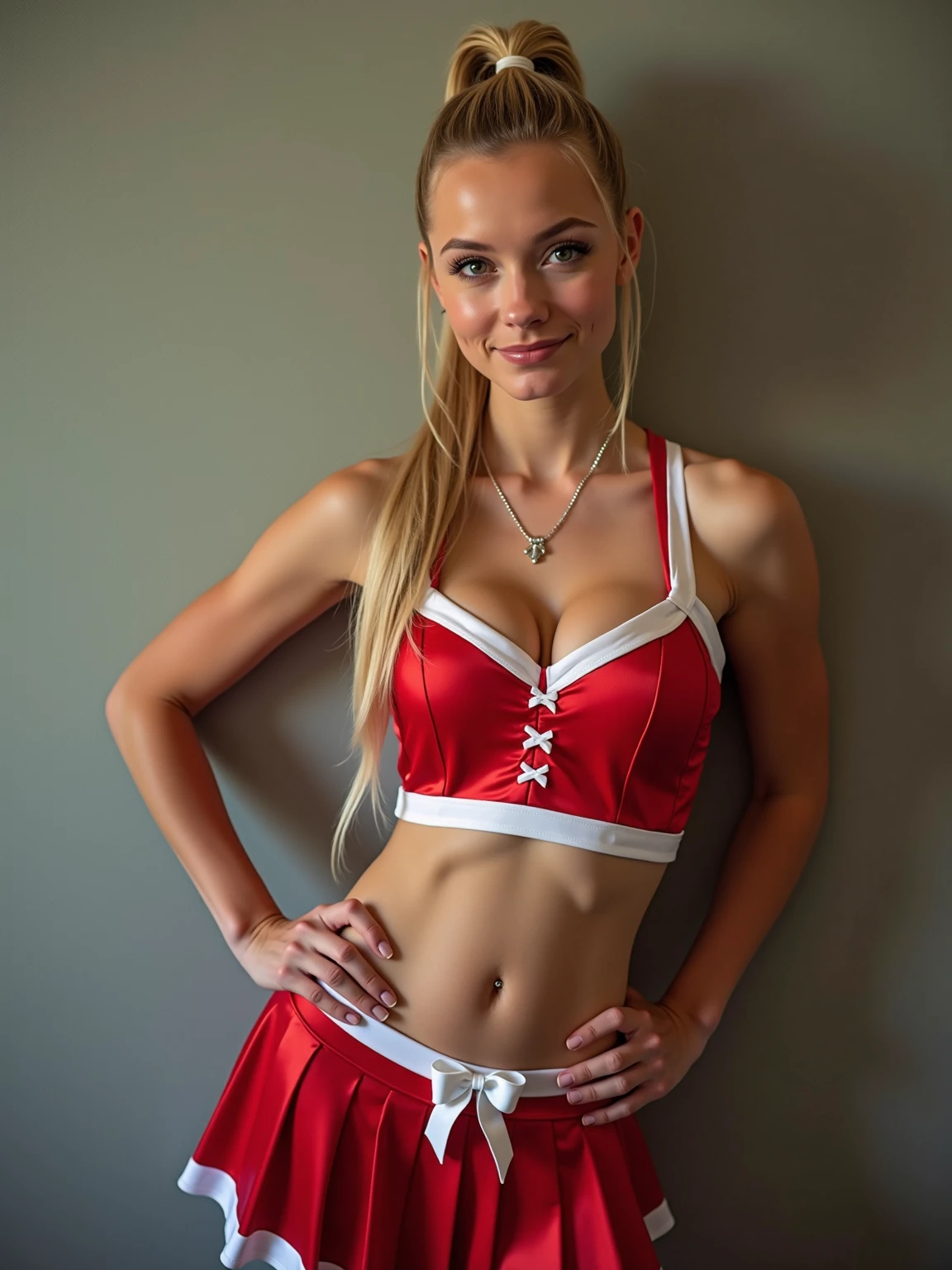 Lily Bowman), posing, modeling in the ski resort , with red sport outfit design, sexy smile, best quality, blur night background with Green Eyes, , Ultra Realistic, Meticulously Detailed, Portrait, Blonde Hair and Big Eyes, Selfie of a Young Woman, Green Eyes, No Makeup, Natural Makeup, Looking Directly at the Camera, face artgram, subtle make-up, Impressive photo, stand, with sexy smile, Medium and large size chest, allowing the face to be seen clearly ski resort.