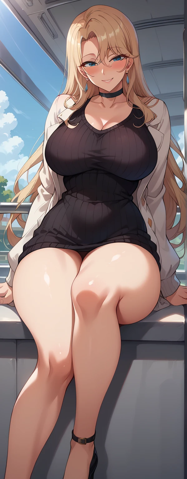 anime styled, Anime Artwork,The ultra -The high-definition,超A high resolution,Embarrassed expression of pleasure,Letting out a gasp, Pretty lips,beautiful a girl,long eyelashes, Twin tails bundled with a red ribbon,a blond,length hair, No clothes are worn,Not wearing a bra,no-bra,No panties, Panties,(barechested:1.4),legs wide open,The areola is clearly visible., fullnude,bare-legged,opening legs,Open crotch,Draw the whole body from the top of the head to the toes。Sit on the prairie, MCharacter opening leg, Crotch wide open,legs wide open,The genitals in the crotch are fully visible,A very embarrassing gesture,「Hey look、I'm soaking wet here」While saying this, the girl opens her legs so that her own private parts can be seen。