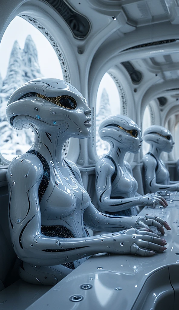 imagine an extraterrestrial being interviewing for a job at a software company, realistic image, 8k