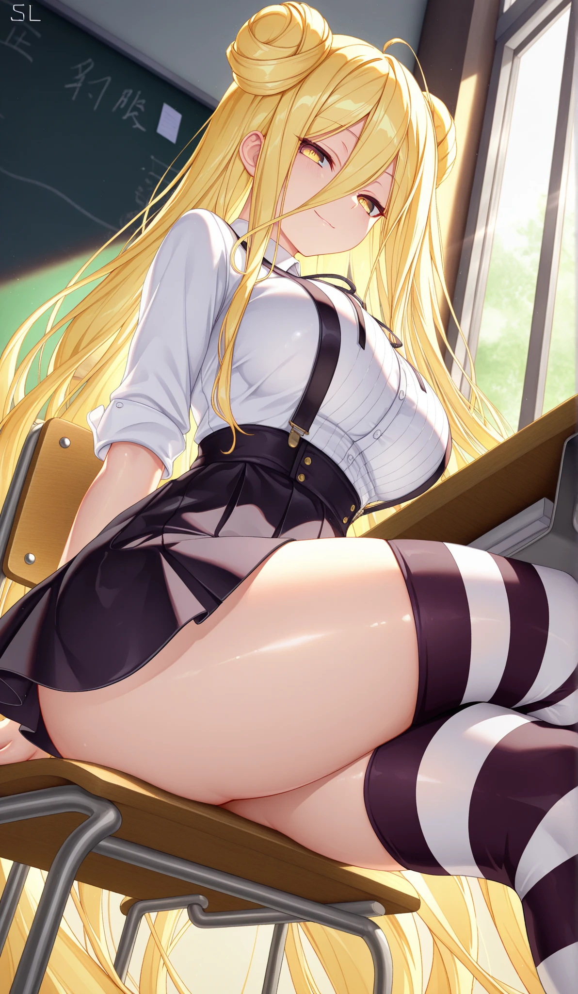 One Woman、beautiful girl、high school girl、Polo shirt、mini skirt、Tight Skirt、Sun visor、ponytail、Long Hair、Hit a nice shot、Golf course、Have golf clubs、golf bag、Next to me is a perverted caddy、A packed audience、Highest quality,、blonde、Golf Shot、Sweaty body、Hunchback、Professional Golfer、Black panties、Angle from directly below、US Open、Big smile、Spread your legs、Angle from directly below、Being seen at close range