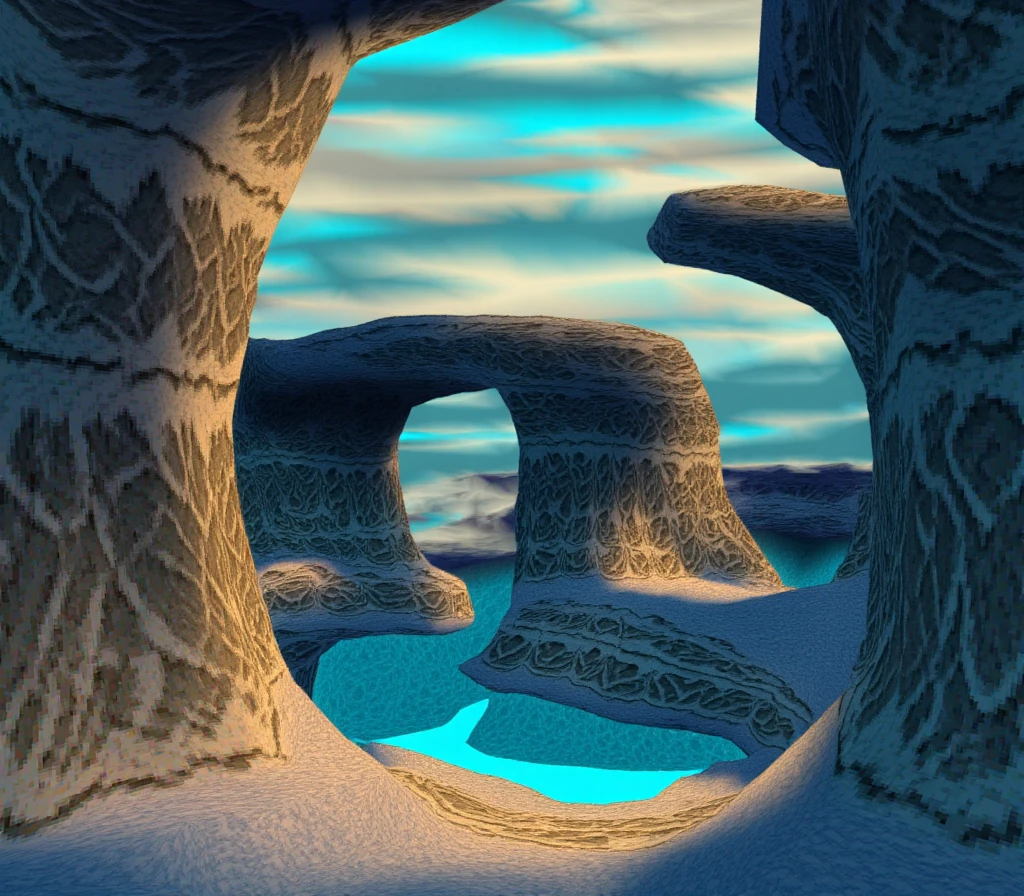 A Spyyyrouuu style world, the name of this world is: Skelos Badlands, scenery, outdoors, unique color sky, desert canyon landscape, 