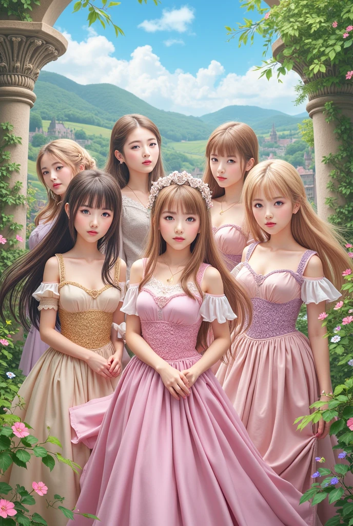 (Best quality, 32k, Masterpiece:1.2), (Ultra-Realistic and photorealistic:1.37), (Detailed extremely beautiful face & eyes、detailed Porcelain skin textures、Extremely Detailed)、(Childish:1.2、standing full body:1.2)、KAWAII girls kissing face to face、(David Hamilton)、zydG、exposede:0.65、(Dazzling colorful light pours down and reflects from stunning elaborate stained glass:1.2)