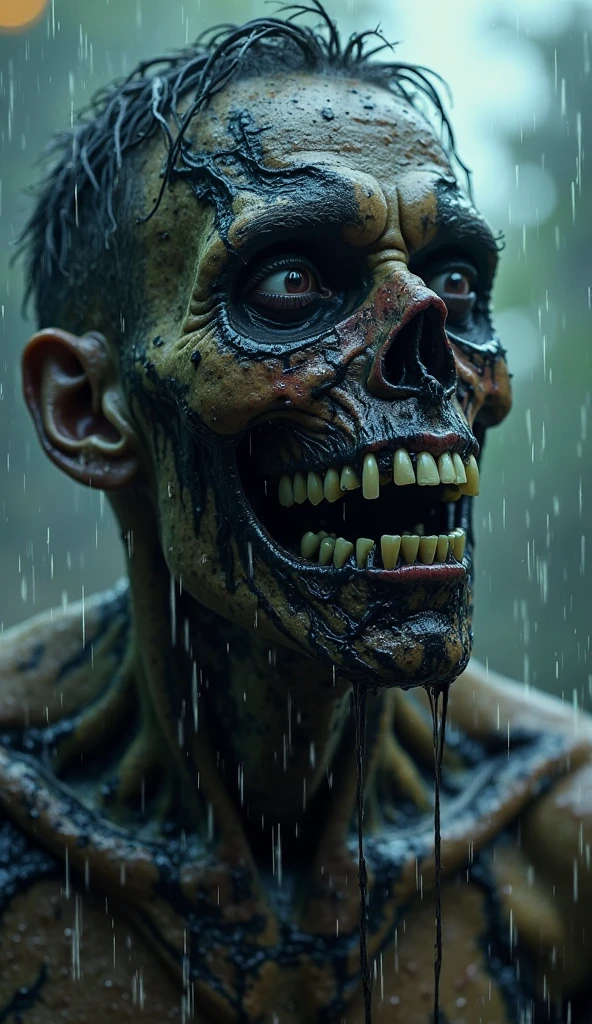 grotesque monster, sub surface scattering, shiny wet skin, bleeding eyes