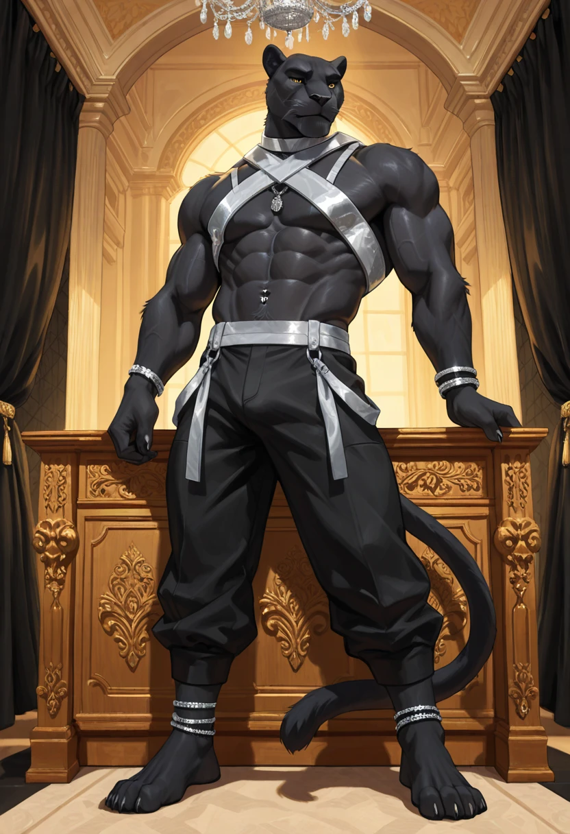 Highest quality, Highest quality, High quality illustrations, masterpiece, Ultra-high resolution, Detailed Background, In the cage, Jail, Absurd, Perfect Anatomy, performance, Good lighting, Shadows in the movies(kemono, Furry Personifi猫ion), horse, Muscle Body, White Rubber Suit, latex, neon, neonライト, neonカラー, Bodysuits, Cyber Suit, cyber punk, Rubber Mask, Harness, Earrings, Huge bulge, ラバーhorseのペニス, Hands restrained behind your back, Dynamic Angle