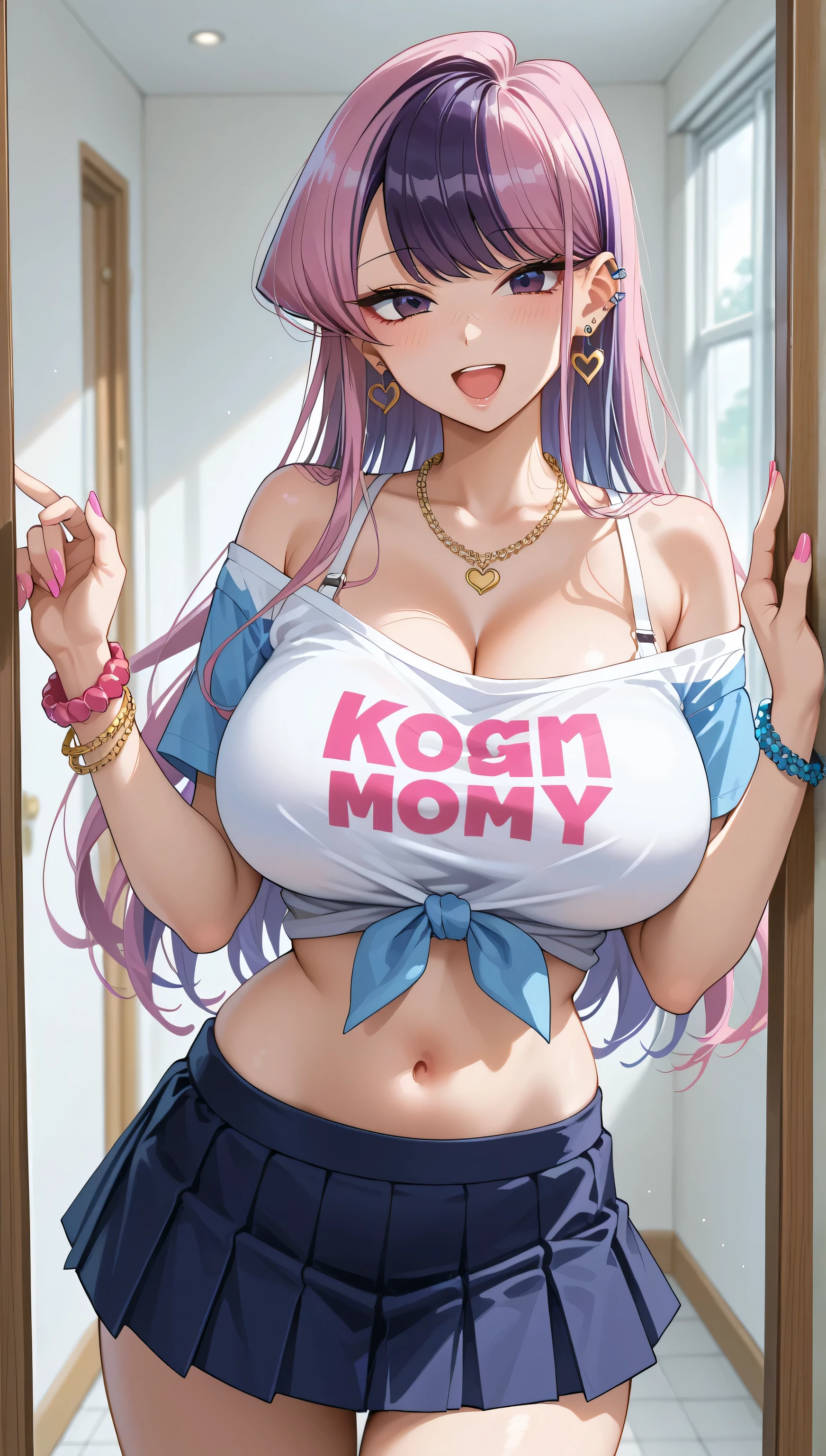 A girl,(Gorgeous white wedding dress:1.2),mini skirt,Gorgeous headdress,Wedding dress,negaive energy, hell, blank, Star, Black Hair,Photo photos,Unreal Engine 5 Photorealistic Rendering,(Cover comic magazine:1.6),game character, Role Player, Pretty face, Arm tattoo,Chest tattoo,Ace of Spades,Belly tattoo,Body hyperreality,Thick muscles,super!! Type with bobelon, Huge droop, Moisturizing and radiant body, Purple short hair,White latex clothing,Put your hands behind your back,Lie on your back,Kneeling on the silk bed,M-pose,Professional Dress,White heart,Milfs,White garter stockings,Distortion angle of view