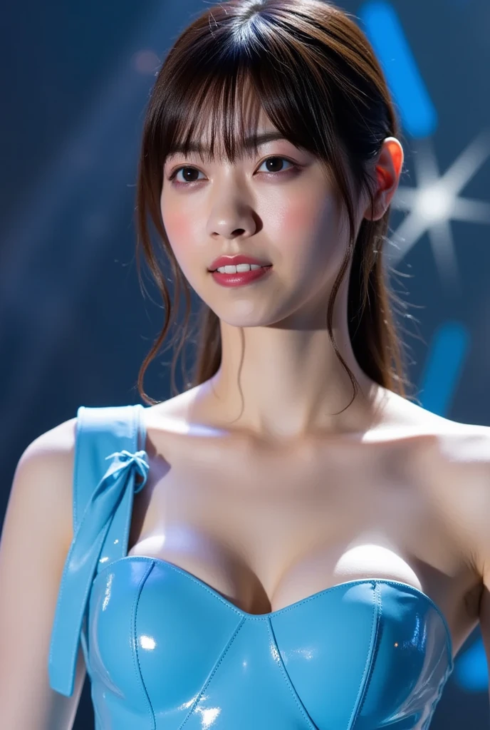 1 Beauty of Europe、Glamorous blue bikini((upper body from head to thighs)portrait shooting((High quality))、 ((Fantasy)), Blue Plasma Brain, Green Plasma Body, Vulgarity, beutiful breast,  obscenity, (Lewd smile:1.2), coarse, Obscene, mean, (raunchy:1.2), (Immoral:1.2), Lachish, (small breasts with beautiful raised pink areolas,,,,,,,,,,:1.5), (Cameltoe), (Expression of ecstasy:1.2), Photorealistic, Official art, Unity 8K Wall , 8K Portrait, Best Quality, Very high resolution, (Incredibly beautiful nature background:1.6), (18 years old:1.5), (Sexy and glamorous:1.1), (A coquettish expression:1.6), (seductively smiling:1.6),  (erotic posing:1.9), (Model Posing:1.8), Beautiful seductive face, Portrait, (Thick eyebrows:1.4), (Big scarlet eyes:1.2), Beautiful eyes with fine symmetry, (Ultra detailed eyes:1.4), (High resolution blue eyes:1.1), Intimate face, (ultra detailed skin texture:1.4), White skin, pale skin, Perfect Anatomy, Thin, (Beautiful toned body:1.5), Hair Bow, (Moist skin:1.2), No makeup, (dark circles:1.1), Good anatomy, Focus Face, good-looking, (Emilia Clark:0.6) (Emma watson:0.3),(Jennifer Connelly:0.4), ( Face:1.5), Elegant face, Nice, Dolce,  (Around her neck is an elaborately crafted necklace........), (Bioluminescence with brilliant brilliance:1.4), (Luminous magic circle:1.5), Ruins of an ancient castle, Shining majestic cloud masses and sky, lightning bolt, Epic Realistic, (Greg Rutkowski:0.8), (teal and orange:0.4), (Art Station:1.5), Cinematic, (nffsw:1.5),  Hyper Detailed, Dramatic light, (Intricate details:1.1), Beautiful black hair,　(Wearing a gauntlet with a dense and very beautiful design decorated with jewels:1.1), Small chest
