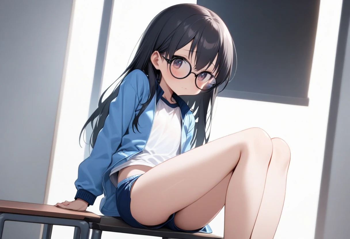 Erotic、Bedroom、Just a skirt and panties、slender、My sister, about 10 years old、Woman with glasses standing and looking down from above、Very white skin Black Hair、Sweat、Embarrassed expression、Naughty smile、No clothes Crotch close-up Small breasts Young front Looking up from between the legs My crotch is steamy Crotch close-up Color絵 Spread your legs Color Love juice White panties digging into her crotch Short arms Big head Young Short legs The crotch is right in front of me Lift up your skirt yourself