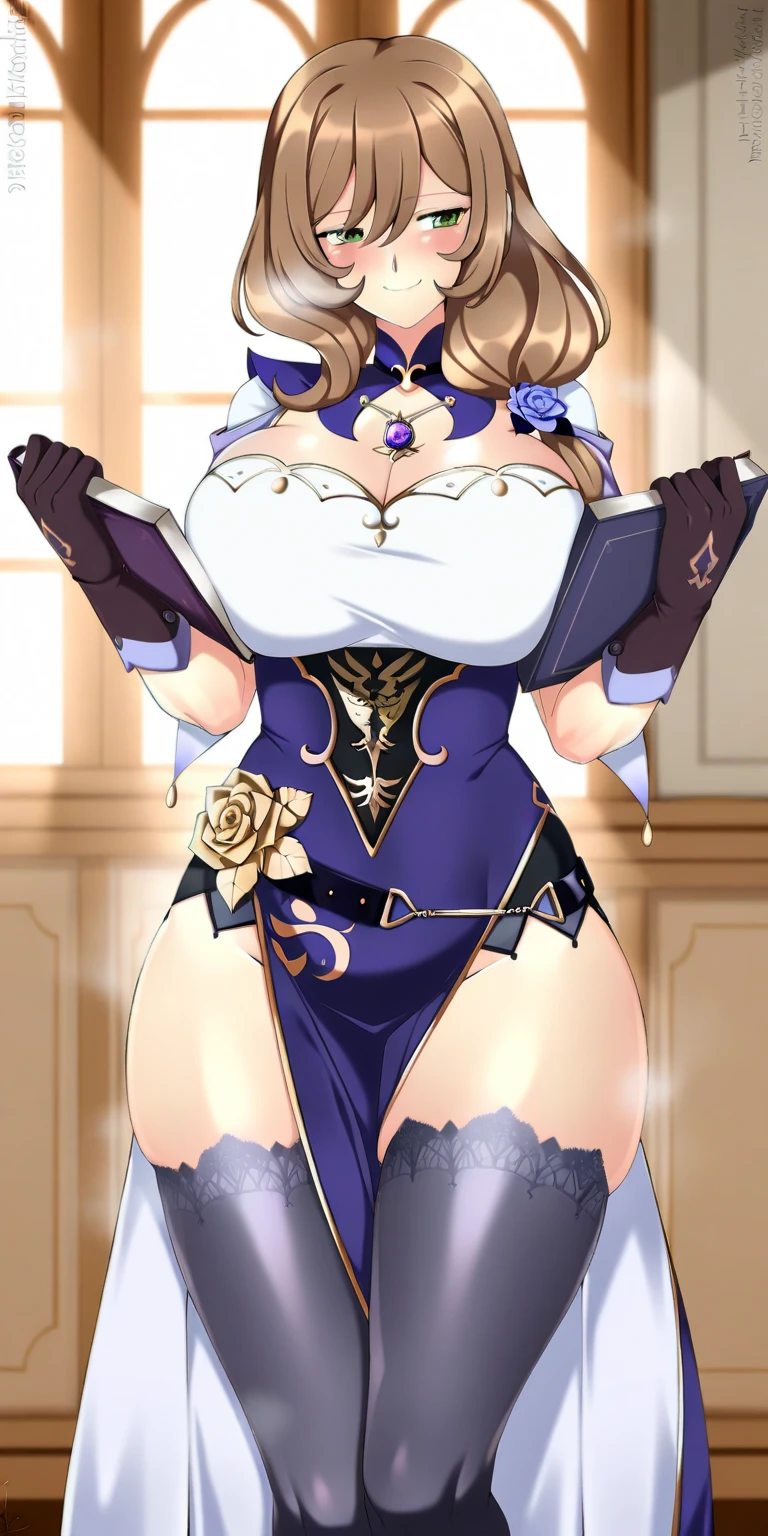 score_9, score_8_up, score_7_up, source anime, 1girl, lisa \(genshin impact\), tricorne, black pantyhose, earrings, blue cape, white gloves, pencil skirt, white shirt, thigh strap, underbust, ascot, black jacket, depth of field, cowboy shot, sad, crying, looking at viewer, (chubby), chubby belly, fat rolls, belly hang, bondage, tied up, restrained, restricted, tied, harness, rope, arms behind back, hands behind back, sad, crying, looking at viewer, (chubby), chubby belly, fat rolls, belly hang, holding her belly, sitting in a chair, open mouth, screaming