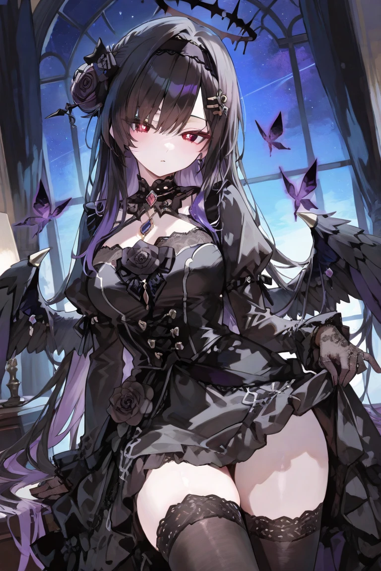 {((Anime, op art, profondeur de champ, Flou de mouvement, glowing light, UHD, retina, Masterpiece, ccurate, anatomiquement correct, textured skin, Super detail, high details, High quality, award winning, Best quality, high resolucion, 16k))} . | 

{((l&#39;âge des étudiants est celui des filles, cheveux longs, Beaux yeux detaillés, Jewel-like eyes, élève du cœur gros seins, clivage, joyeux))} . | 

{((corps sexy, beau collier en cuir bijou detaillé, crescent earrings, angle de chute, 2 paires d&#39;ailes noires, sexy décor clothes, Tenue succube, somnoler)} . | 

{((in a medieval street, La nuit, with decoration d&#39;Halloween, Lune rouge, coeur autour de la fille, Sentiments sexuels))} . | 

{((Grand angle, sein conscient, Haut du corps, (Parfait_doigts:1.0), (Parfait_jambes:1.0), mieux_mains, plus_detail))}