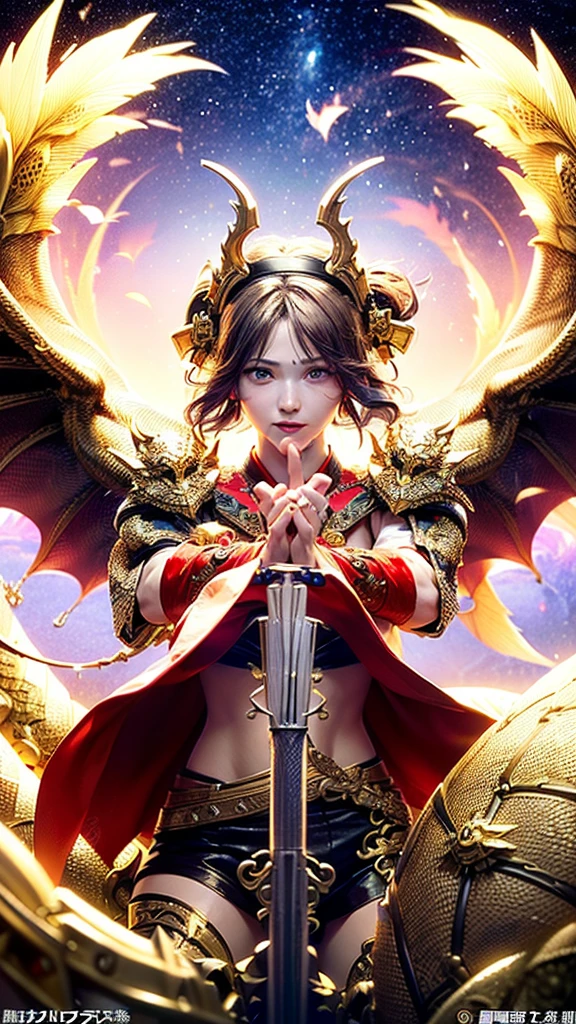 Kyoto Animation stylized anime mixed with tradition Chinese artworks~ A dragon flying at modern cyberpunk fantasy world. Cinematic Lighting, ethereal light, intricate details, extremely detailed, incredible details, full colored, complex details, insanely detailed and intricate, hypermaximalist, extremely detailed with rich colors. masterpiece, best quality, aerial view, HDR, UHD, unreal engine. plump looking at the camera, smooth thighs, (glittery jewelry) ((acrylic illustration, by artgerm, by kawacy, by John Singer Sargenti) dark Fantasy background, glittery jewelry, Representative, fair skin, beautiful face, Rich in details High quality, gorgeous, glamorous, 8k, super detail, gorgeous light and shadow, detailed decoration, detailed lines