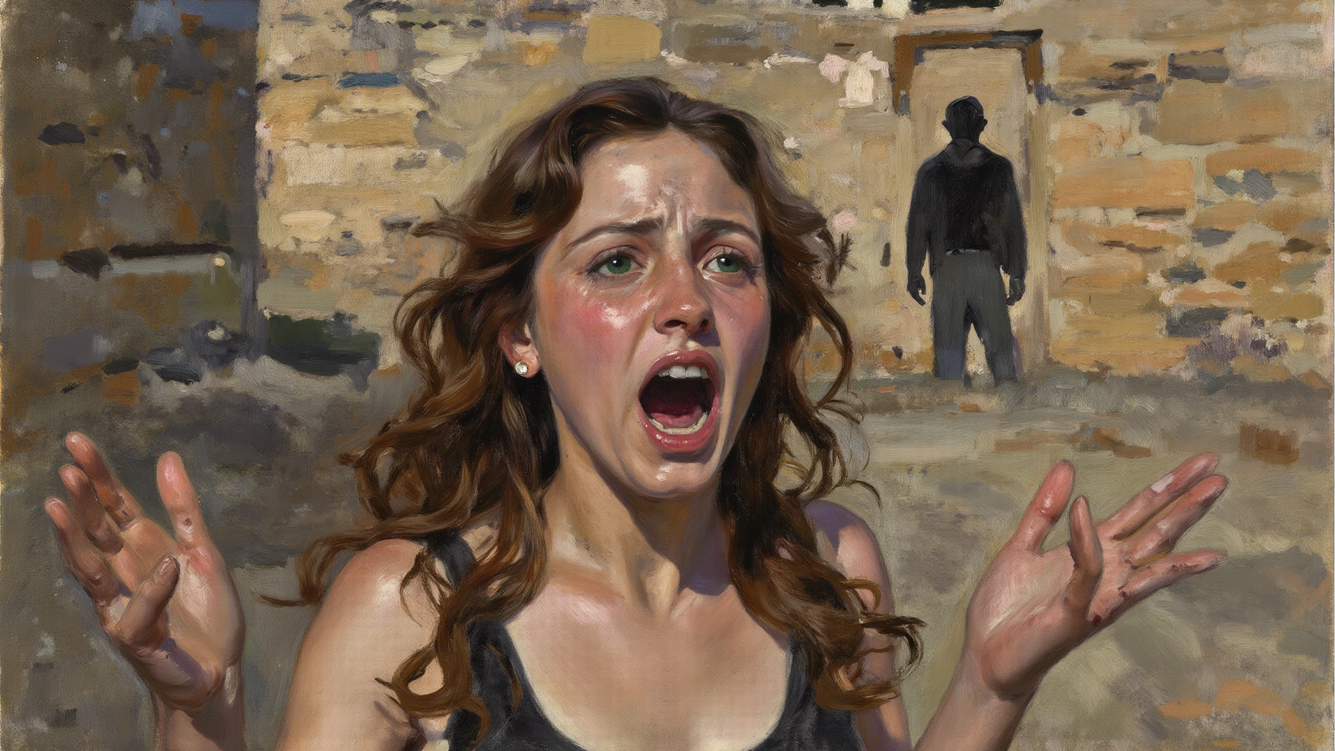 (masterpiece, best quality), 8k, portrait of secretary Sophie Marceau, classy dark blue shirt top, medium saggy breasts, long hair, ((naked pussy)), (((lace))) (((assaulted by men:1.2))), ((lifted skirt)), ((she is beaten:1.2)), ((hit action movement effect)), (((aggressive men))), (((totally wasted))), (((surrounded))), (((head thrusted))), ((hair pulled)), ((pussy view)), (((chubby hips))), (((brutal))), ((in office))