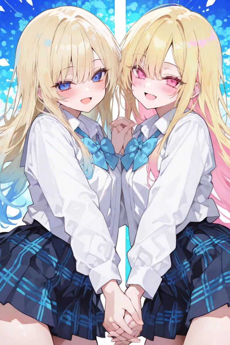 masterpiece, Highest quality, so beautiful, absurdes,High resolution,One girl, (((One littleboy))),Cuddling in bed, like,sexly,Look at each one, blush,Age difference,bow tie,bionde,chest,pleated skirt,Tucked in shirt,Tent shirt,just good,NSFW,((Boys smaller than girls,Boy is smaller than women)),((sex,physique difference,Sex Education,NSFW)),female masturbation,ecstasy