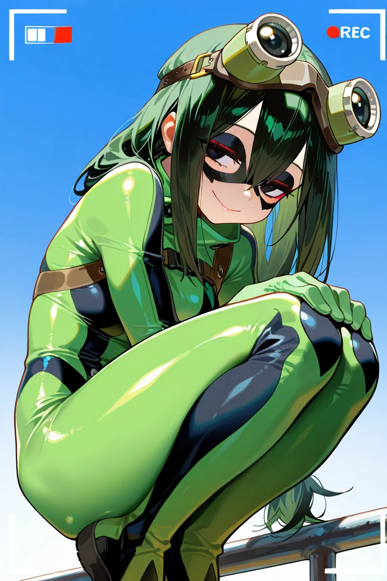 <lora:aMechaMusumeA_arc:1.2>, mecha-musume, mechanical arms, bodysuit
<lora:tsuyuAsuiHeroLora72mb_v1:0.5>, asui tsuyu, green bodysuit, goggles, low-tied long hair, hair rings, white gloves, looking at viewer, medium breasts, belt, mature female, water, on back, laying,
Bryan Organ, art station, a matte painting, digital art, 2d, flat shading
