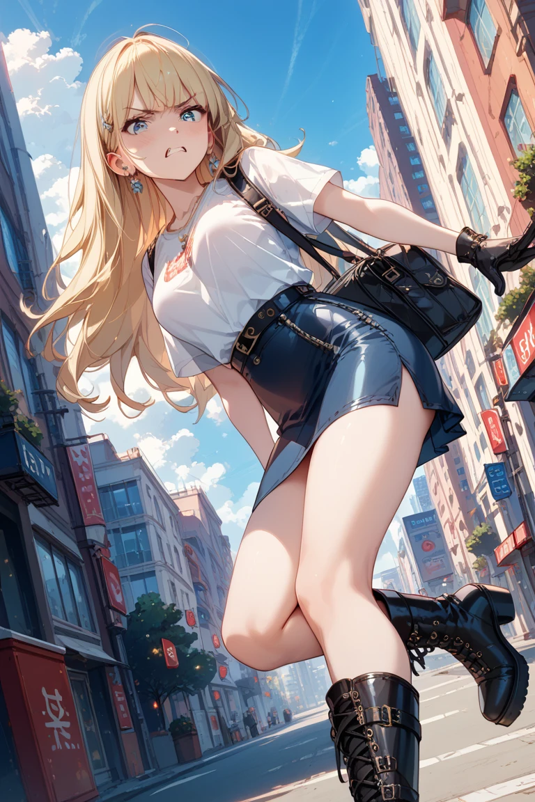 top-quality、realistic touch,high-detail、photoRealstic、、Long body、skirts that are too short、big eye、Big breasts that are about to fall out of your clothes、Strong platinum blonde eyelashes、platinum-blonde、Beautie、A sexy、full body Esbian、Sparkling eyes、Submissive smile、Flushed cheeks、Kamimei、thin-waist、Sleeveless、Voluptuous thighs、Enraptured look、Raked bangs、The forehead is protruding、See-through clothing、high-heels、Squatting with open legs、Railway station platform、Underwear that digs in and shows the line