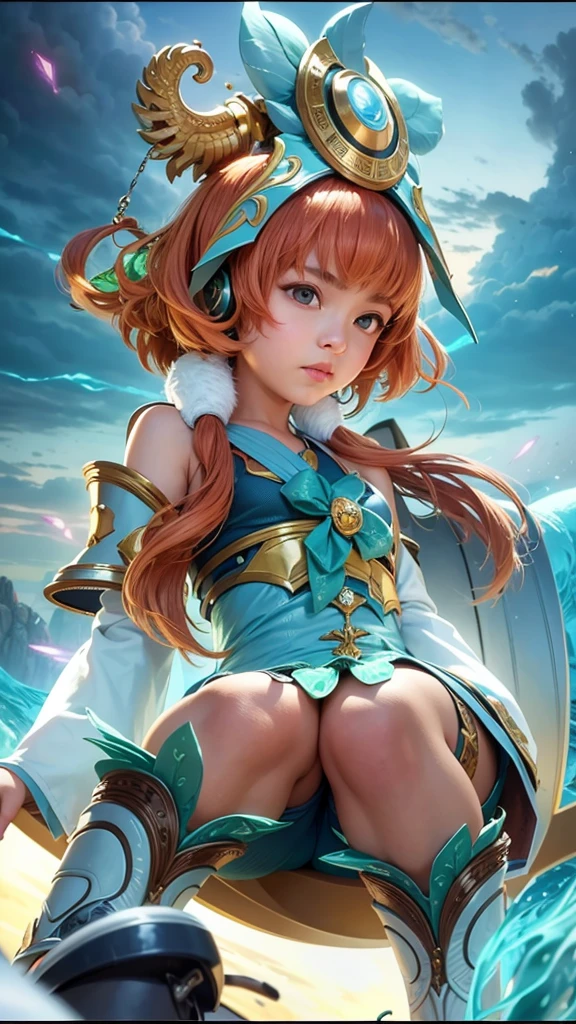 (8k, RAW photo, photorealistic:1.25) ,( lipgloss, eyelashes, gloss-face, glossy skin, best quality, ultra highres, depth of field, chromatic aberration, caustics, Broad lighting, natural shading, looking at viewer with a serene and goddess-like happiness, change from mobile legend game, brown hair, red eyes, green ribbon, kimono outfit, dynamic pose, outer space, relisem,