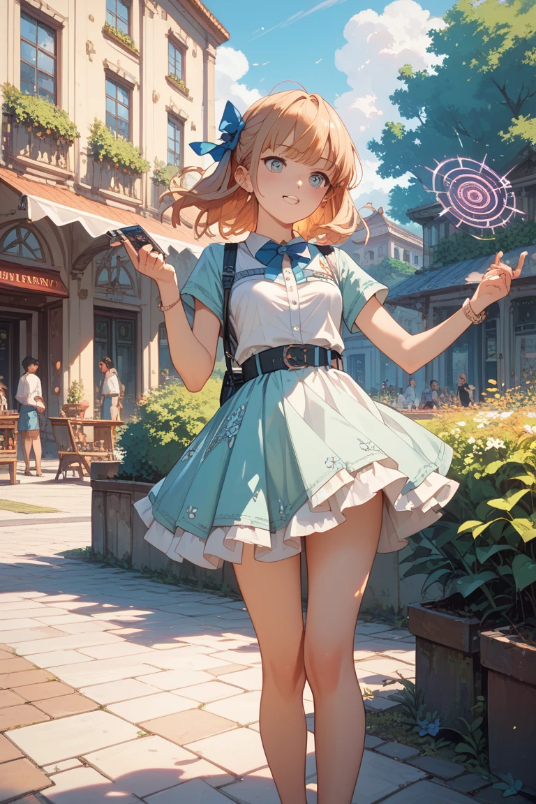 (best quality, high quality:1.3), hires, masterpiece, highly detailed, cg, reflections, ray tracing, lens flare, cinematic lighting, cinematic bloom, rule of three, golden ratio, vanishing point, bokeh, intricate details, 1girl, pink short hair, black cone pointed horn headband, black single dress school uniform, Anya Forger, Spy X Family, close up