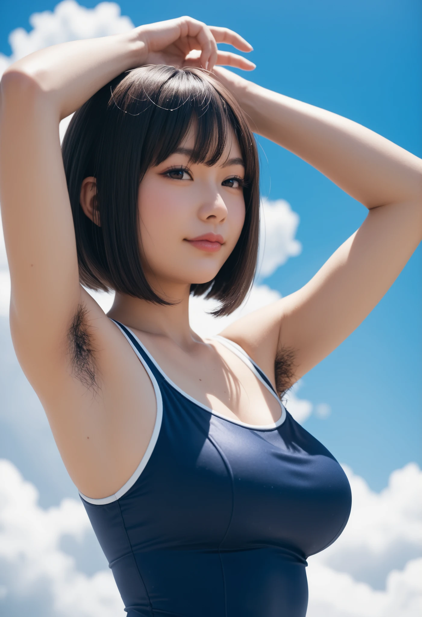(table top、highest quality、8k、Award-winning work、ultra high resolution)、(one young 10 year old girl:1.2)、(The most classy sleeveless tight pink knit:1.2)、perfect fit、(bare arms:1.2)、(arms behind head:1.1)、(show both sides:1.1)、(Exposing very thick, bristle armpit hair:1.5)、(short bob hair:1.2)、(very bright and vivid:1.1)、(Very bright and shiny beautiful skin:1.1)、(glamorous body:1.1)、(very big breasts:1.2)、(emphasize body line:1.1)、(The saddest expression stares at me:1.1)、beautiful sunlight filtering through the foliage、epic movie lighting、(strongly blurred wide park background:1.1)、(accurate ???????:1.1)、ultra high definition hair、ultra high resolutionの完璧な美しい歯、Ultra high definition beauty face、ultra high definition hair、Super high-definition sparkling eyes、輝くultra high resolutionの美肌、ultra high resolutionの艶やかな唇、epic movie lighting、the most romantic、the most grumpy、romantic love feelings