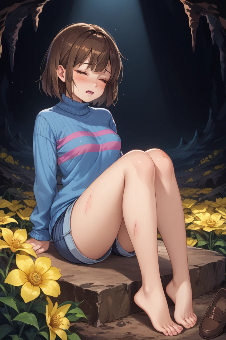 A sexy woman, Chara, frisk, big-ass