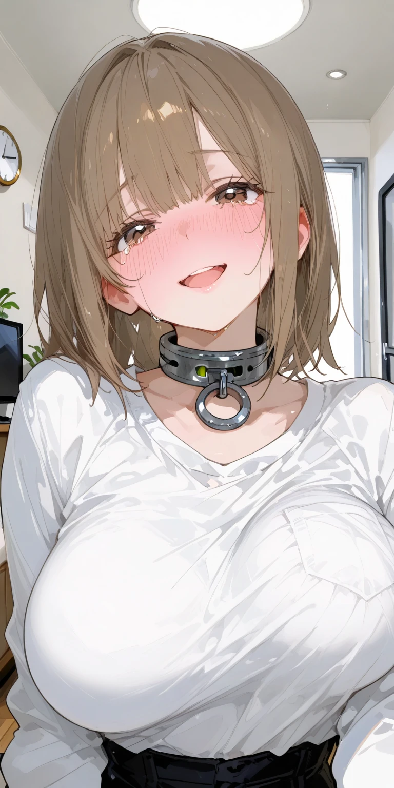 (The best quality at its best,4K,8K,High resolution),Super detailed,Beautiful Eyes,Blushed,masterpiece,The best quality at its best,Mild,繊細でセクシーなclavicle,Happiness,A faint blush,wonderful thing,Perfect pubis,mature,close your eyes,original character, Volumetric lighting, Best Shadow, Shallow depth of field, 驚くほど美しいGirlの肖像画, , Delicate, beautiful and attractive face with captivating yellow eyes, Messy painted face, Sharp eyebrows, Fang Out, Nice small breasts, Layered long twin tail blonde, Blush Eyeshadow, Thick eyelashes, slim、Chain collar、(((NSFW)))Disheveled clothes、Torn clothes、Her breasts are visible through her tattered clothes、Sharp Eyes、Watery eye、Tears、Damaged Clothing、抵抗しているGirl、Just before being attacked、sorrow、regrettable、感じてる表情のGirl、Pleasant face、During sexual intercourse、action、rape、Girlは襲われて抵抗している、Humiliation、Raise both arms above your head、Banzai pose、Intense movement、Cramp、scream、Scream、fear、Girlは襲われて抵抗しているが両手両腕をふさがれて身動きが取れません、Sexual fluids splash、Both arms are chained、Ahegao、ruins、Kneel、Her head is held down and she is forced to hold it in her mouth、Fallatio、Deepthroat、Open your mouth wide、Hanging by chains (masterpiece, Highest quality)),Girl、睨みつけるGirl、抵抗するGirl、clavicle, 全naked、Lock the first round、Highest quality、かわいいGirl、naked、close your eyesいる、Blushing、(((NSFW)))、Mouth wide open、Sticking out tongue、The penis is visible in the back of the mouth、Fallatio行為中、Deepthroat行為中、action