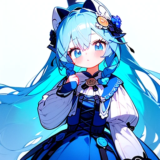 anime girl with long hair and blue eyes wearing a white dress, guweiz on pixiv artstation, loli in dress, guweiz on artstation pixiv, trending on artstation pixiv, small curvy loli, cute anime waifu in a nice dress, anime moe artstyle, zerochan art, clean detailed anime art, anime style 4 k