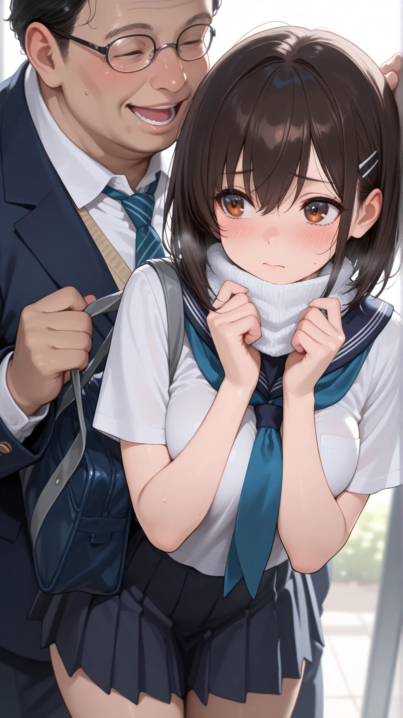 (8K、Highest image quality、highest quality、masterpiece)、detailed face、((1 baby girl))、braid hair、long hair、blunt bangs、blue eyes、angly、(())、((huge breasts))、((see through Colored camisole))、red school bag,minimum skirt、((black pleated skirt))、((micro skirt lift)、cowboy shot、((in the outdoor background)),((see through)),((nipples)),((nipples visible)),((squatting)),((spread legs)),((wet)),((show off pussy)),((((loli girl)))),(((loli))),(Oppai loli girl),hand to penis,grab the penis,hand to penis,touch the penis,tekoki,Exposure,cum,penis into hand,hand to the penis,grab penis,Handjob,cum,semen,sperm,bukkake,cum on face,((penis ejaculates semen)),(((ejaculates semen))),school backpack,(((cumming on face))),((cum on face)),(mmf Double Handjob),(masturbation),((( masturbation))),