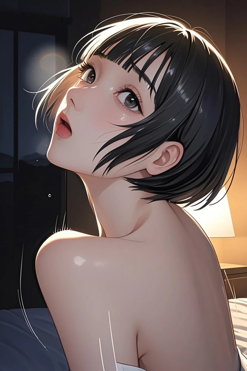 (In 8K、RAW shooting、highest quality、Masseter muscle part:1.2)、Super detailed、super resolution、(realistic、realistic:1.37)、portrait、High-definition RAW color photo、professional photography、very detailed and beautiful、very detailed、8K image wallpaper、amazing details、huge file size、official art、very detailed CG Unity 8K wallpapers、hvery detailed beautiful girl、very detailedな顔、very detailedな目、very detailedな肌、very detailedな指、hvery detailed nose、very detailedな詳細な口、perfect anatomy、detailed background、detailed clothing、(((1peopleの女の子と男性1people)))、40 generations、neat woman、realisticな体つき、small、white skin、glowing skin、sexy woman、black hair、((short hair))、(well-groomed bangs: 1.4)、cute face、lifelike face、delicate eyes、((stylish shower room))、(((fully nude woman)))、((taking a shower))、((man sitting in front of woman))、((standing athletic pose))、((talented person:1.5))、((A woman standing with her legs spread wide))、((Full Nude Men))、wet body、((restrained))、((Men's burly arms))、((man putting his finger in woman's crotch))、((The woman pushes her butt up to accept the man's penis.))、((A man inserts his penis into a woman's genitals))((thin pubic hair))、earrings、necklace、bracelet、((face turned to the side))、((Woman closing her eyes and yawning loudly))、contrapo、dynamic lighting、((firm B cup))、((excited look))、