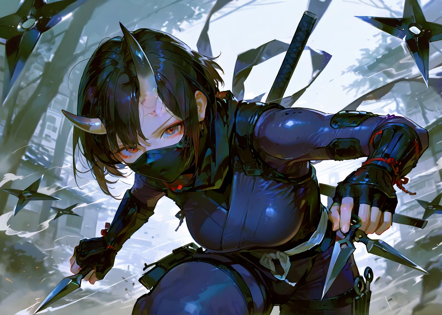 Ink wind female ninja
