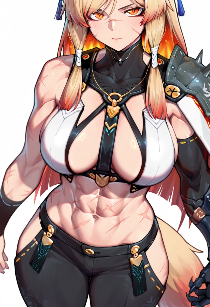 wilnas, granblue fantasy, (masterpiece:1.5), (best quality:1.5), (high quality:1.5), (solo:1.27), (muscular male:1.27), (bara:1.27), satisfaction, happy, pleasure, (dynamic angle:1.21),(dynamic hair:1.27),(detailed pupils:1.21),looking at viewer, (dynamic pose:1.15), (beautiful detailed hands:1.21), illustration, (cinematic light:1.15), ultra detailed, (disheveled hair:1.34), (large pectorals:1.3), pectoral cleavage, sidepec, (abs:1.3), (thighs:1.3), (bulky:1.2), novel_illustration, anime_screencap, (valentine:1.4), (apron:1.3), cooking flaming, chocolate, (see-through, micro lingerie red:1.5), flaming sword, explosion, male focus, fire, fiery wings, fiery hair, flame, pyrokinesis, breathing fire, (erection under clothes:1.2), (from below:1.2),(8K:1.2),
