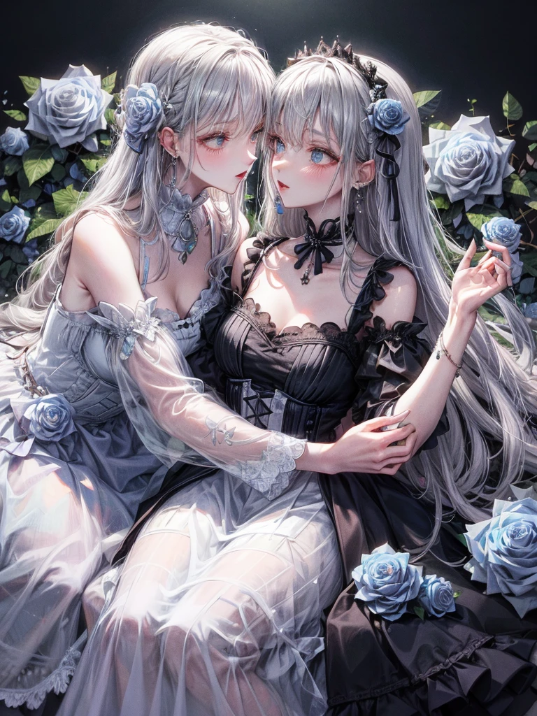 Three girls hugging each other, six hands with a maximum of five fingers on each hand. Kiss each other face to face. Grasp each other's breasts with your hands. Perfect Body, {{}}, {Perfect Body}, {Delicate Face}, {{Best Quality}}}, {{Super Detail}}, {{Masterpiece}}}, {{Best Quality}}}, {{Super Detail}}, {{Illustration}}, {Messy Hair}, {Messy Hair}}}}, Clear Facial Features, Clear Skin Features, Clear Areola, Lace, Black Lace, Ahgao, Realism, Realism, Neorealism, Octane Rendering, Corona Rendering, UE4, High Detail , Ultra High Quality, High Resolution, 8K Art Station Trend, HD, Hyper-Realism, Telephoto Lens, Chest Lens (MCU), First Person View, Film Lighting, -Imagination-