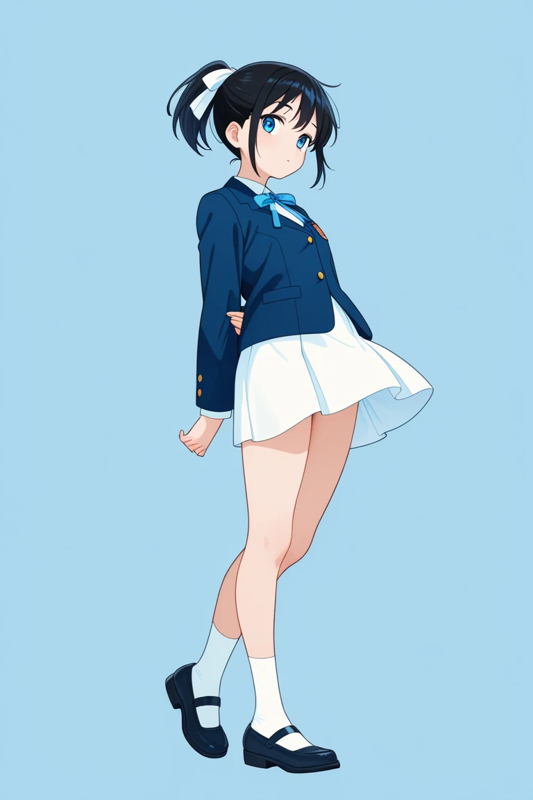 Shyness、embarrassed from、panties small、animesque、frombelow、low angles、opens legs、a sailor suit、Strawberry pattern panties、from the rear、perfect buttocks、Classroom、Schools、