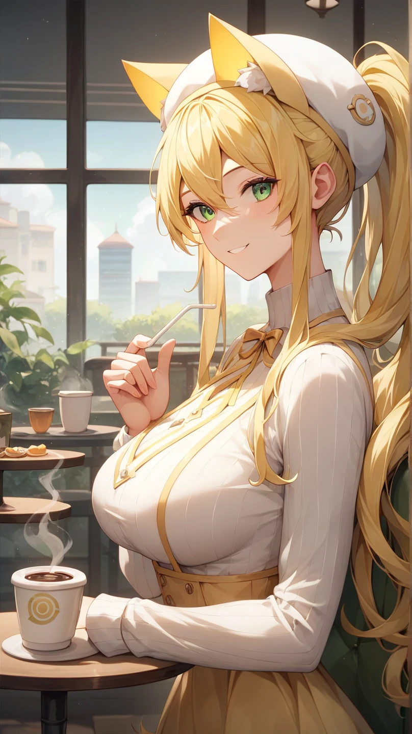 nsfw,,1 person,Sweat,White Breath,solo,Pokémon,Lillie,Groin bulge,(Cleavage voyeur),Leaning forward,room,(F Cup),View from above the parka