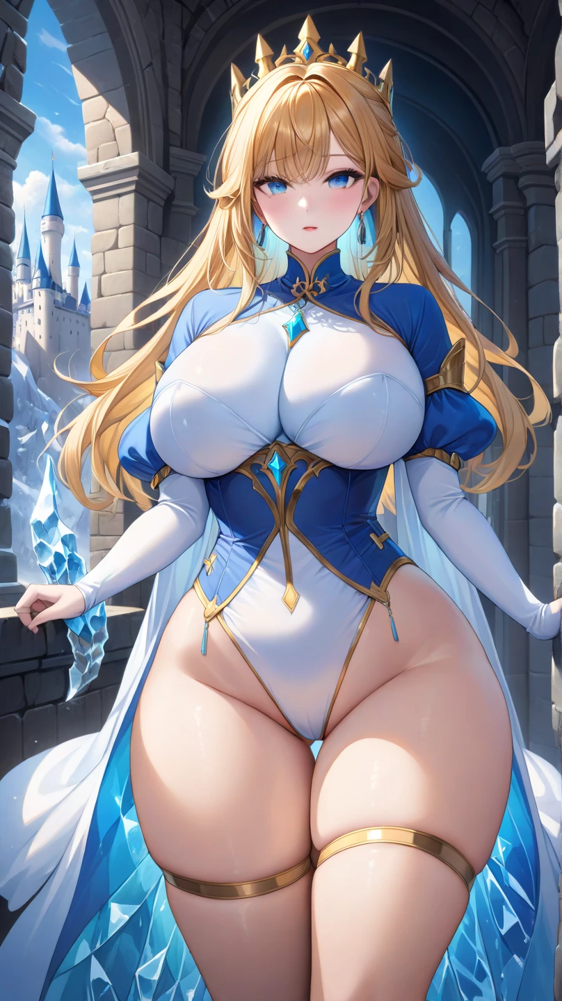 Rabbit Arturia's hairstyle、costume rabbit artoria、1 girl、Pectoral muscle、solo、blonde hair、green eyes、フランスのBraid、long hair、big cleavage、ponytail、side lock、bangs、belly button、look up at viewer、bare shoulders、Braid、hair between eyes、bunny pose、tiara、Ahegao、Blush huge saggy breasts:1.8、huge bbw sexy:1.9、Huge Sexy、Sexy Beautiful Legs:2.0、Prohibited to wear、not wearing anything、white sheer tights、Leg hug、Hugging legs、Leg hug、スクワットとLeg hug、SEX pose、Lie、Hugging legsLie、you look so sexy