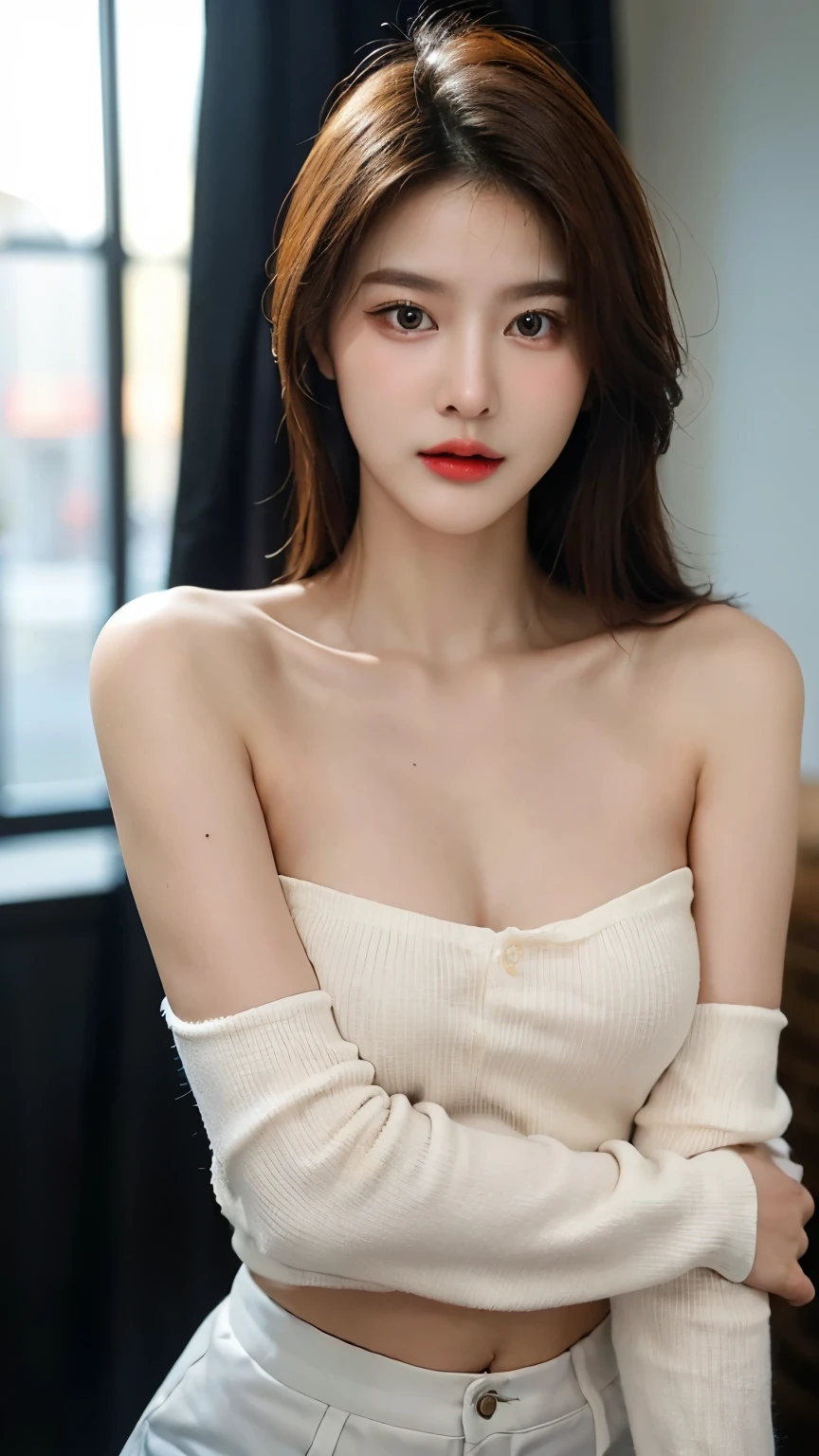8K, Ultra-high resolution, Highest quality, masterpiece, 三分割法によるphotograph,Surreal, photograph, 1 Girl, (16 years old:1.3), pretty girl, Cute face, Beautiful eyes in every detail, 細かくdetailedに,masterpiece,One Girl:1.2, Japan Female Announcer, close up,Bob with bangs,wiping tears,Sports Bra,Bra Top,Looking at the audience、beauty,Long neck、(((Ideal body type))),A cup small breasts :2,、Portraiture:2、Perfect Anatomy、鮮明なdetailed、detailed、Surreal、Light and shadow,Strong light