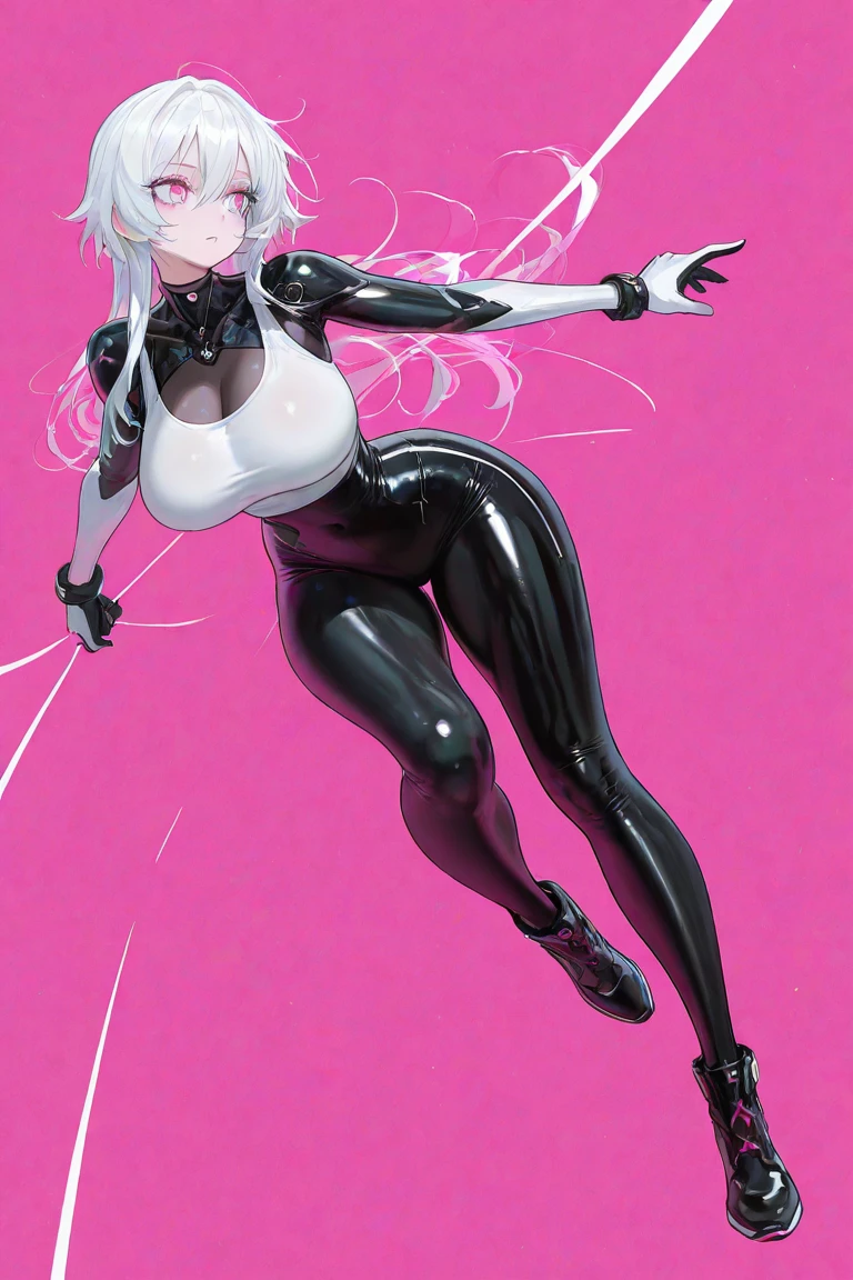 Sexy anime girl, white hair, red eyes, Sitting on a burger and her ass is crushing it, the burger is smashed, wearing latex bunny suit,(orgasm, Ahegao, crossed eyes, she is happy and horny), (sitting on food), her ass is crushing the burger, her ass facing screen, impact, girl is riding a burger, (crushed by ass)
