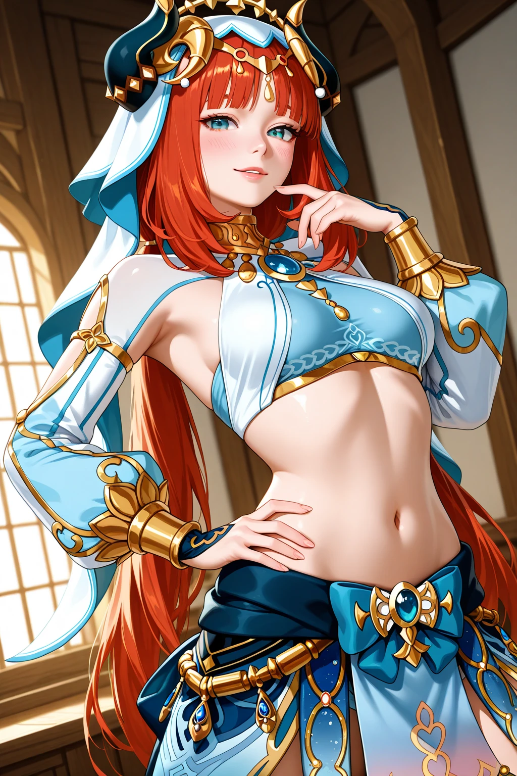 (masterpiece),(intricate details),1girl,mature female,pale skin,huge breasts:1.49
BREAK
nilou, <lora:niloutest:0.7>, nilou, red hair, twintails, blue eyes, long hair, BREAK blue skirt, bracer, circlet, crop top, dancer, detached sleeves, fake horns, gladiator sandals, gold footwear, gold trim, horns, jewelry, long sleeves, neck ring, puffy long sleeves, puffy sleeves, sandals, skirt, thighlet, thighs, veil, white headwear, white sleeves, white veil
BREAK
sunset,dusk,((cumulonimbus)),((sit on the anywhere)),
((upper body)),from behind:1.2,depth of field,looking at viewer
